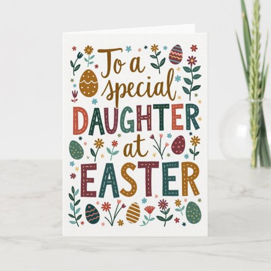 Speckled Easter Egg Daughter Card Kaart (Voorkant)