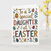 Speckled Easter Egg Daughter Card Kaart (Gele Bloem)