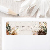 Speckled Gold Forest Green Botanical Etiket (Insitu)