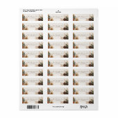 Speckled Gold Forest Green Botanical Etiket (Full Sheet)