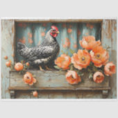 Speckled Hen Vibrant Sinaasappel Poppies Decoupage Tissuepapier (Voorkant)