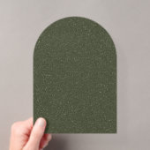 Speckled Moss Green Acryl Uitnodiging – Aanpassen (Insitu (Draagbaar))