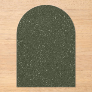 Speckled Moss Green Acryl Uitnodiging – Aanpassen