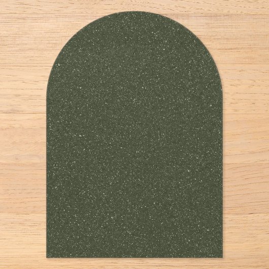 Speckled Moss Green Acryl Uitnodiging – Aanpassen (Voorkant)