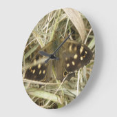Speckled Wood Butterfly Wall Clock Grote Klok (Hoek)