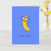 Specs A Peel - Banaan met een bril Wenskaart Kaart (Gele Bloem)