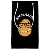 Spect-tater Funny Potato Spectacle Pun Dark BG Klein Cadeauzakje (Voorkant)