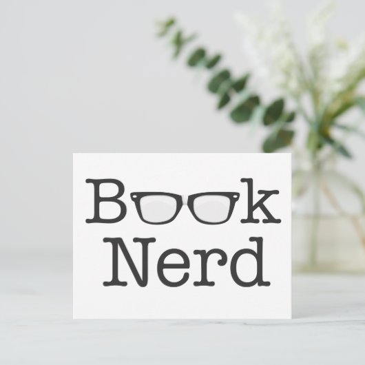 Spectaceltekst boek nerd Funny Briefkaart (Staand voorkant)