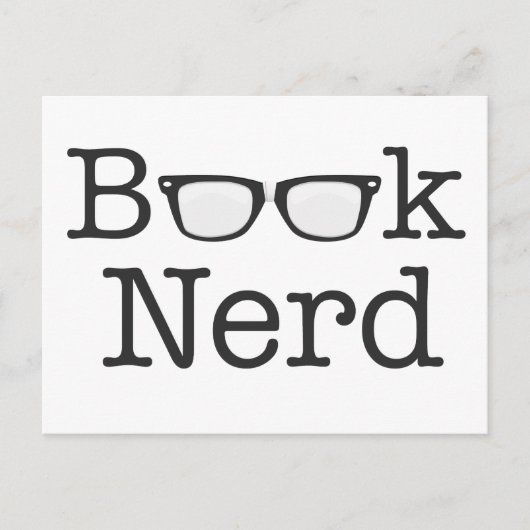 Spectaceltekst boek nerd Funny Briefkaart (Voorkant)