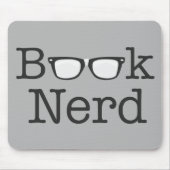 Spectaceltekst boek nerd Funny Muismat (Voorkant)