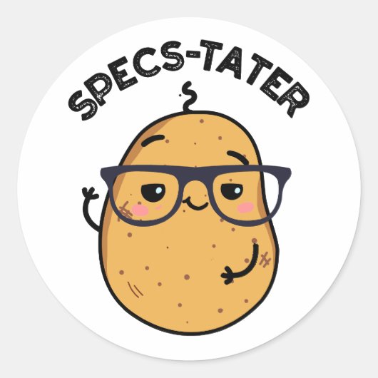 Spectacle Pun voor spectaculaire specs Ronde Sticker (Voorkant)