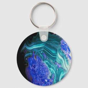 spectaculair agate met opal, sleutelhanger