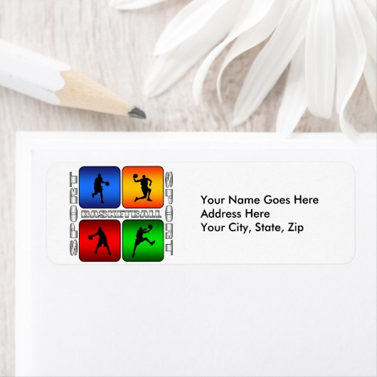 Spectaculair basketbal etiket (Insitu)
