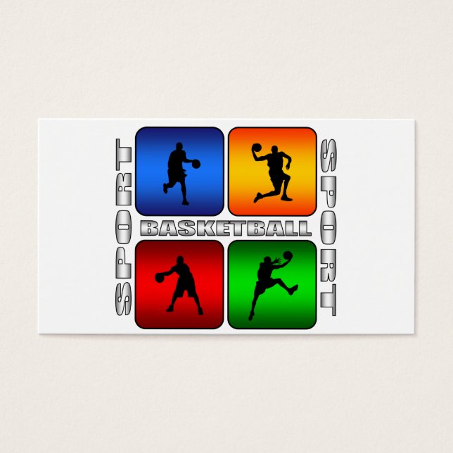 Spectaculair basketbal visitekaartje (Voorkant)