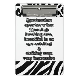 Spectaculair: Definitie spec·tac·u·lair Mini Klembord