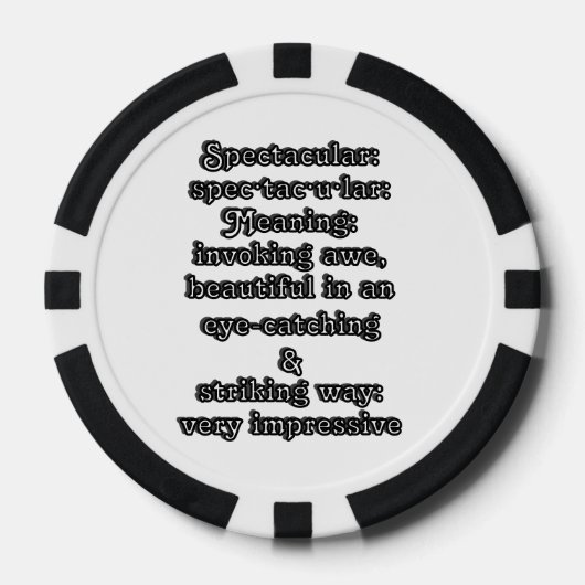 Spectaculair: Definitie spec·tac·u·lair Poker Chips (Voorkant)