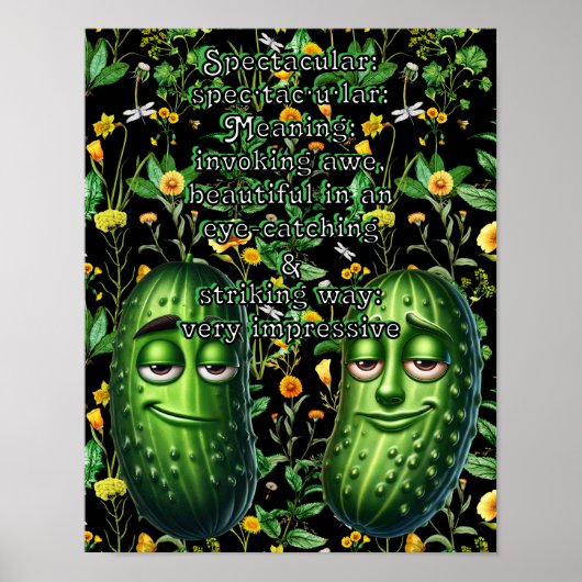 Spectaculair: Definitie spec·tac·u·lair Poster (Voorkant)