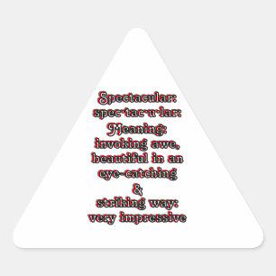 Spectaculair: Definitie spec·tac·u·lair Sticker