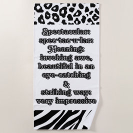 Spectaculair: Definitie spec·tac·u·lair Strandlaken