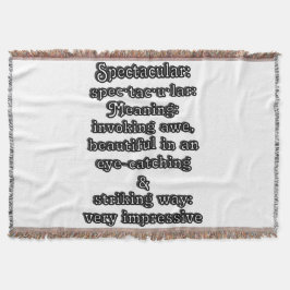 Spectaculair: Definitie spec·tac·u·lar Deken