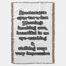 Spectaculair: Definitie spec·tac·u·lar Deken