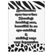 Spectaculair: Definitie spec·tac·u·lar Klembord (Achterkant)