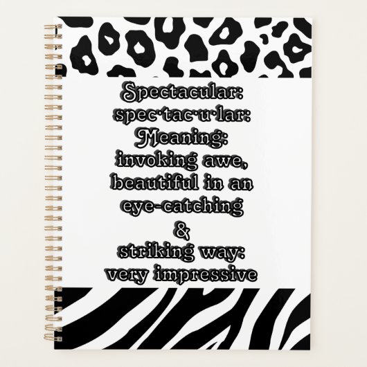 Spectaculair: Definitie spec·tac·u·lar Planner (Voorkant)