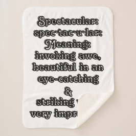 Spectaculair: Definitie spec·tac·u·lar Sherpa Deken