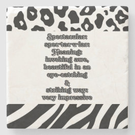 Spectaculair: Definitie spec·tac·u·lar Stenen Onderzetter