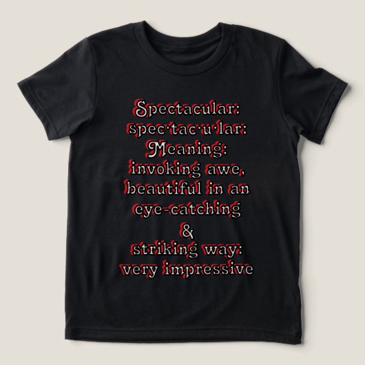 Spectaculair: Definitie spec·tac·u·lar Tri-Blend Shirt (Design voorkant)