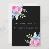 Spectaculair Eenvoudig Elegant Floral Luxurous Kaart (Achterkant)