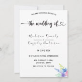 Spectaculair Eenvoudige elegante luxe Floral Kaart (Voorkant)