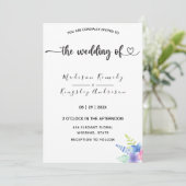 Spectaculair Eenvoudige elegante luxe Floral Kaart (Staand voorkant)