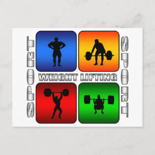 Spectaculair gewicht optillen briefkaart