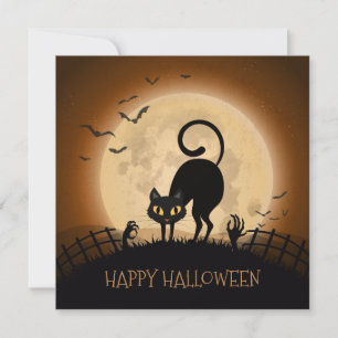 Spectaculair Halloween   feestuitnodiging Kaart
