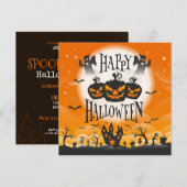 Spectaculair Halloween | feestuitnodiging Kaart (Voorkant / Achterkant)