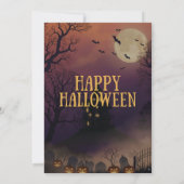 Spectaculair Halloween | Haunted Mansion Gothic Kaart (Achterkant)