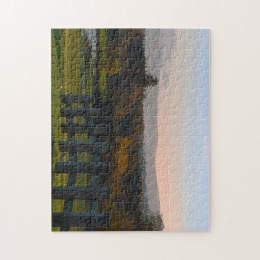 Spectaculair Iers landschap. De weg naar het meer Legpuzzel (Verticaal)