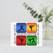 Spectaculair Karate Briefkaart (Staand voorkant)
