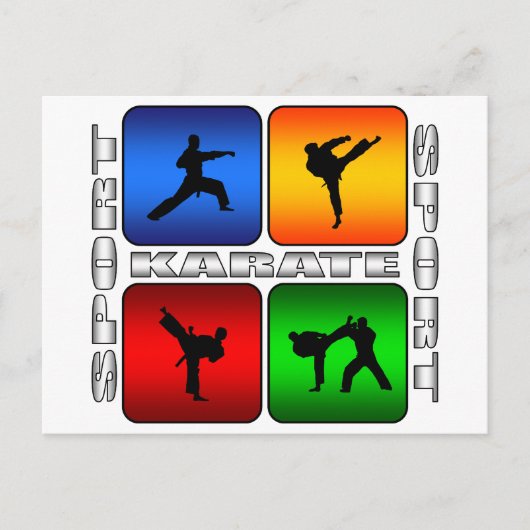 Spectaculair Karate Briefkaart (Voorkant)