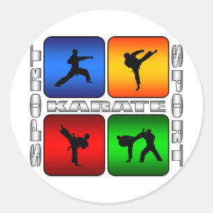 Spectaculair Karate Ronde Sticker