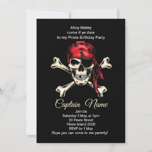 Spectaculair piratenverjaardagsfeestje! kaart