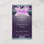 Spectaculair roze Visitekaartje voor koekjes (Achterkant)