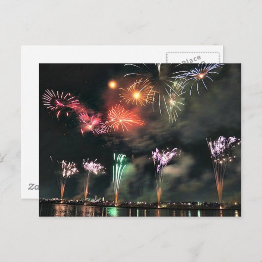Spectaculair vuurwerk briefkaart (Voorkant / Achterkant)