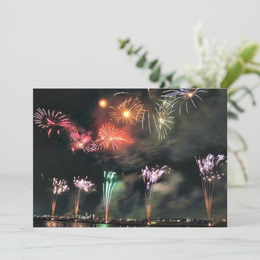 Spectaculair vuurwerk kaart (Staand voorkant)