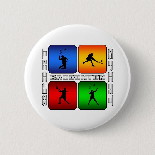 Spectaculaire Badminton Ronde Button 5,7 Cm (Voorkant)