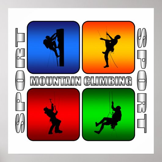 spectaculaire bergbeklimming poster (Voorkant)