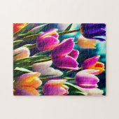 Spectaculaire bloeiende tulpen, puzzel legpuzzel (Horizontaal)
