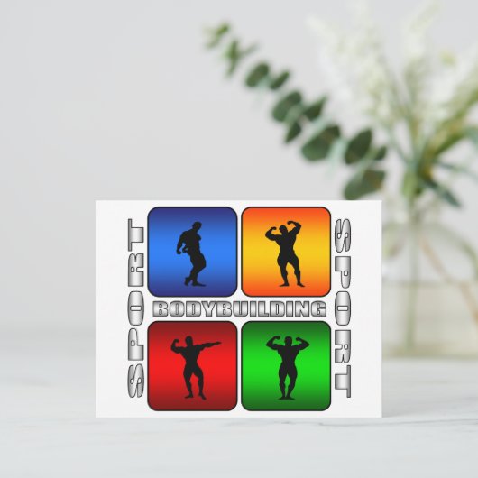 Spectaculaire Bodybuilding Briefkaart (Staand voorkant)