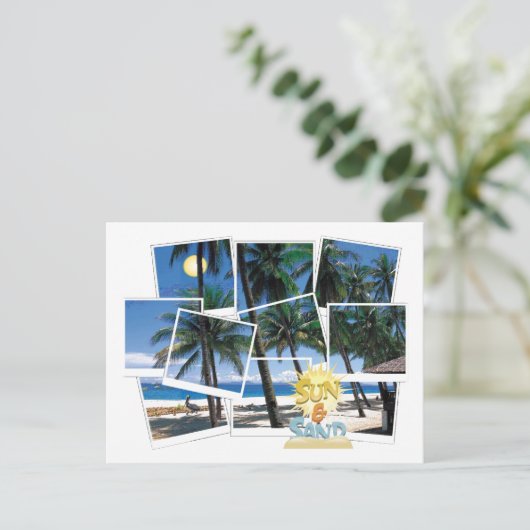 Spectaculaire Briefkaart van Uitzicht, zon en stra (Staand voorkant)